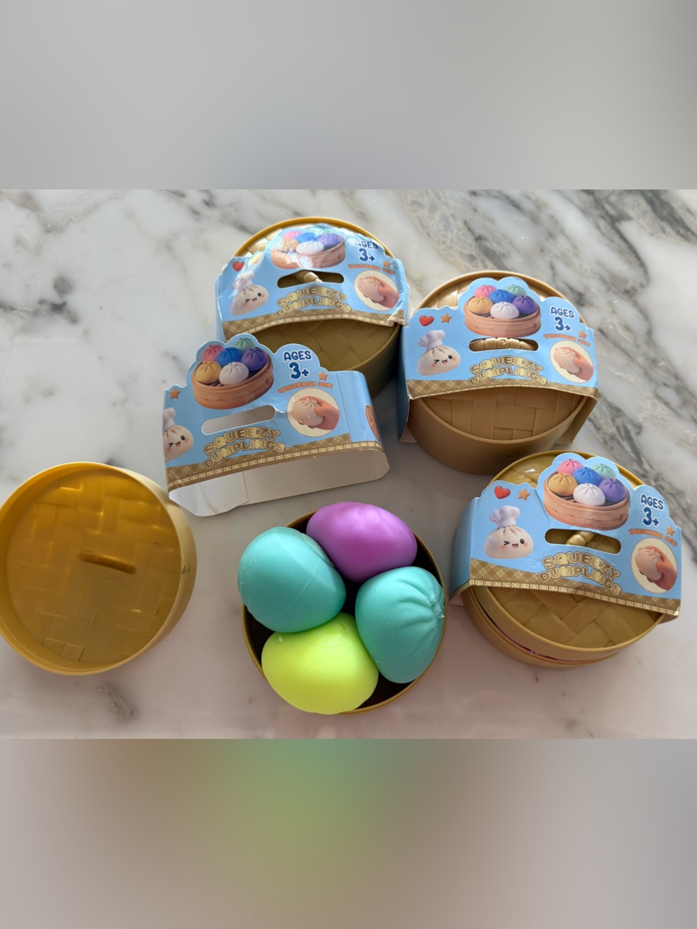 Squishy Squeezy Dumplings Mini ( 4 per pack) Sensory Toys tic toc bundle